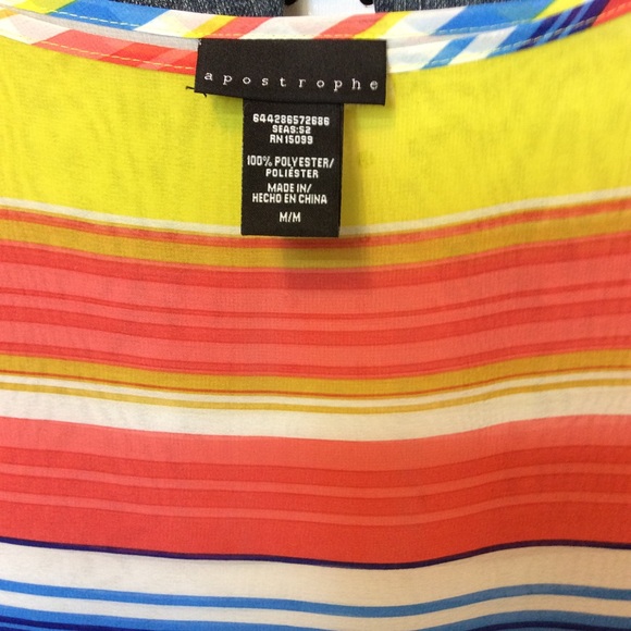 Apostrophe Woman’s Sheer Poncho Style Top SZ Medium Sheer SALE ❗️ - Picture 7 of 8